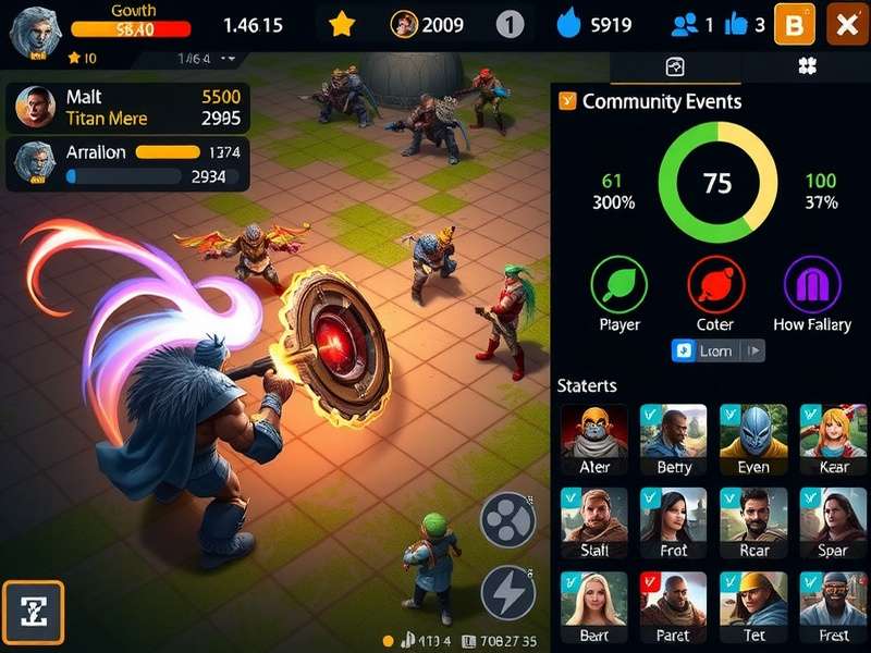 Titan Glory statistics graph showing player growth